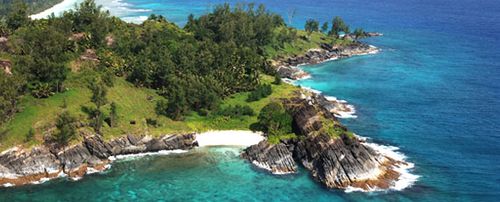 Vue aérienne des Seychelles