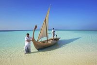 Plage de l'hôtel Velassaru - Les Maldives